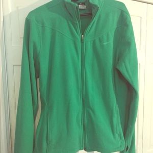 Green NIKE fleece with thumb holes